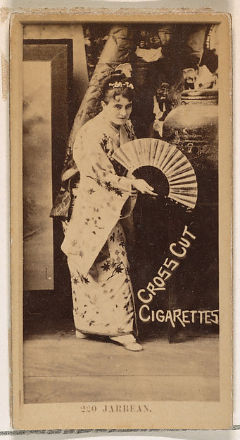 W. Duke, Sons & Co., Card Number 220, Miss Jarbeau, from the Actors and Actresses series (N145-2) issued by Duke Sons & Co. to promote Cross Cut Cigarettes