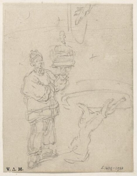 George Chinnery, A man holding up a birdcage