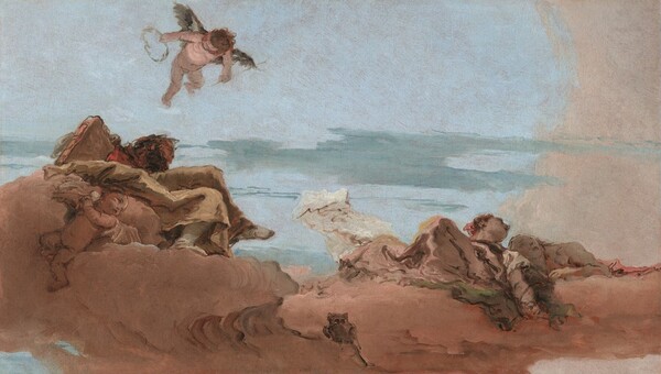 Giovanni Battista Tiepolo, Study for a Ceiling with the Personification of Counsel