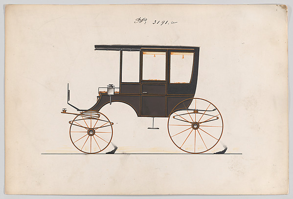 Brewster & Co., Design for 6 seat Rockaway, no. 3191a
