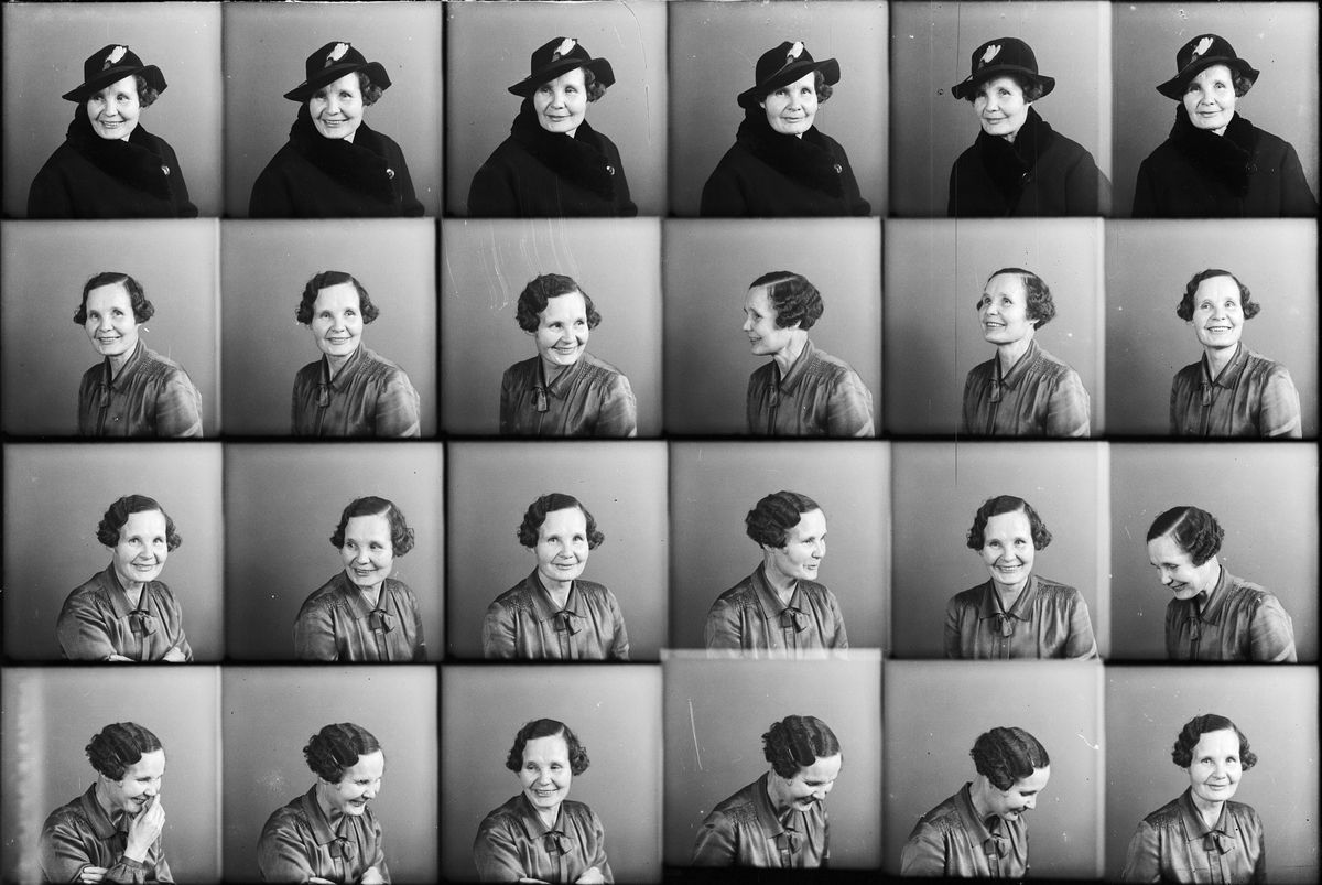 Skötsner-Edhlund, Ateljéporträtt - Ingeborg Jansson från Bergsäter, Östhammar, Uppland 1936