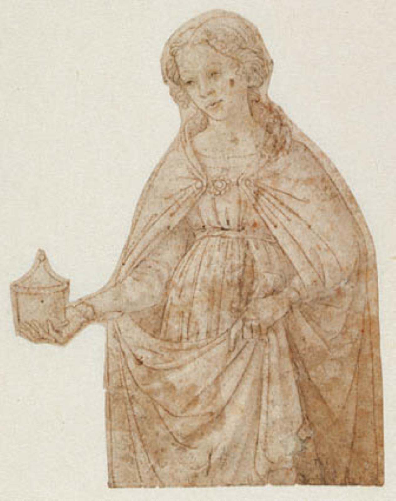 Andrea del Verrocchio, Maria Magdalene med salvekrukken. Knæfigur
