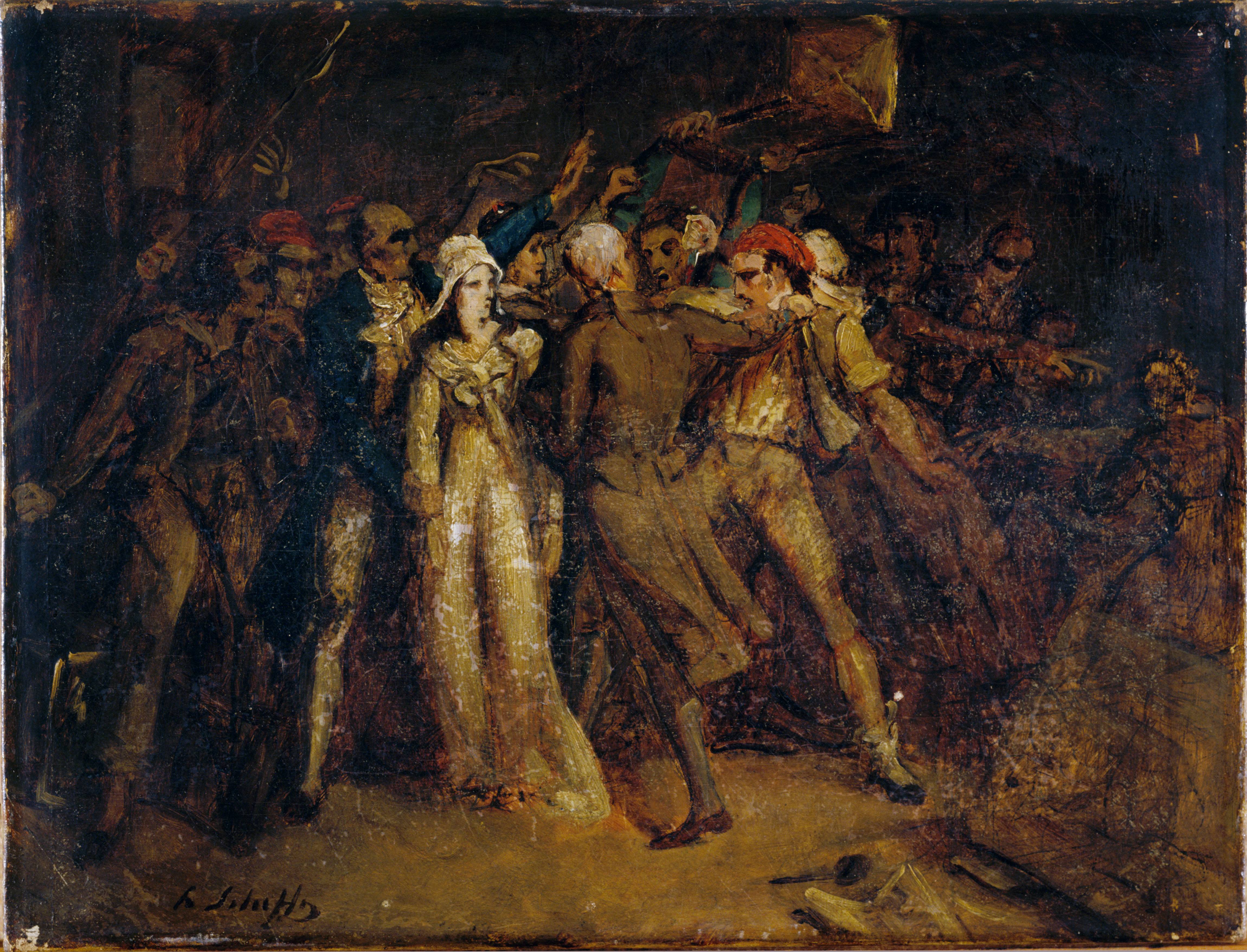 Henry Scheffer, Arrestation de Charlotte Corday