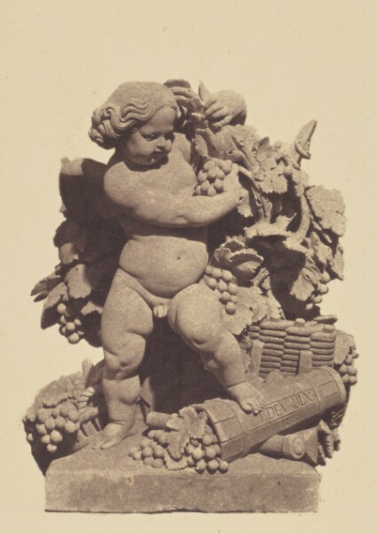 Édouard Baldus, ["La Vendange", Sculpture by Théodore François Devaulx, Decoration of the Louvre, Paris]