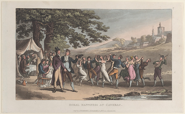Thomas Rowlandson, Rural Happiness at Caverac, from "Journal of Sentimental Travels in the Southern Provinces of France, Shortly Before the Revolution"