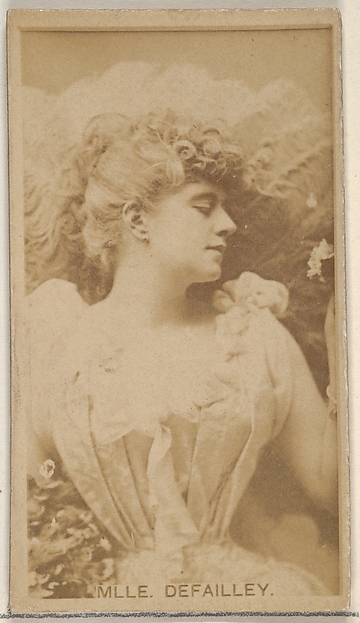 Allen & Ginter, Mlle. Defailley, from the Actors and Actresses series (N45, Type 8) for Virginia Brights Cigarettes