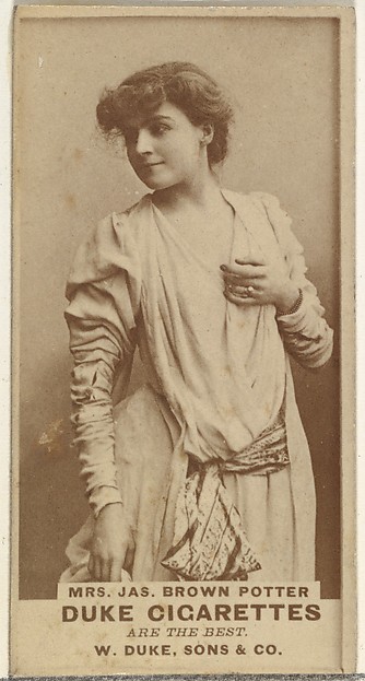 W. Duke, Sons & Co., Mrs. James Brown Potter, from the Actors and Actresses series (N145-7) issued by Duke Sons & Co. to promote Duke Cigarettes
