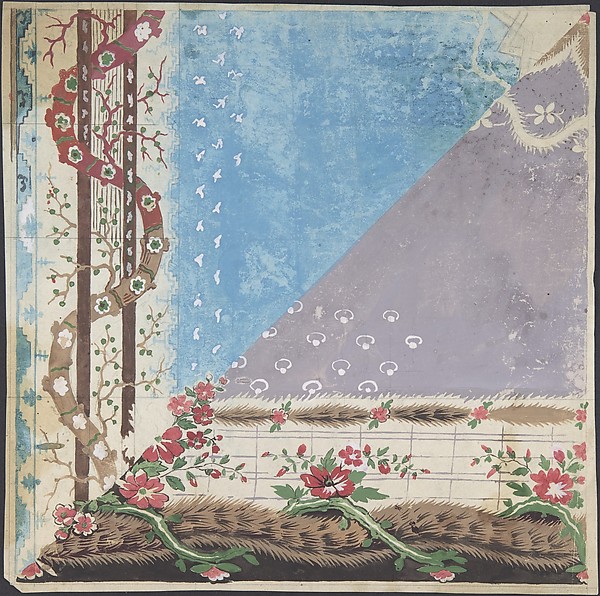 Anonymous, French, 19th century, Two Alternate Decorative Designs for Ceiling