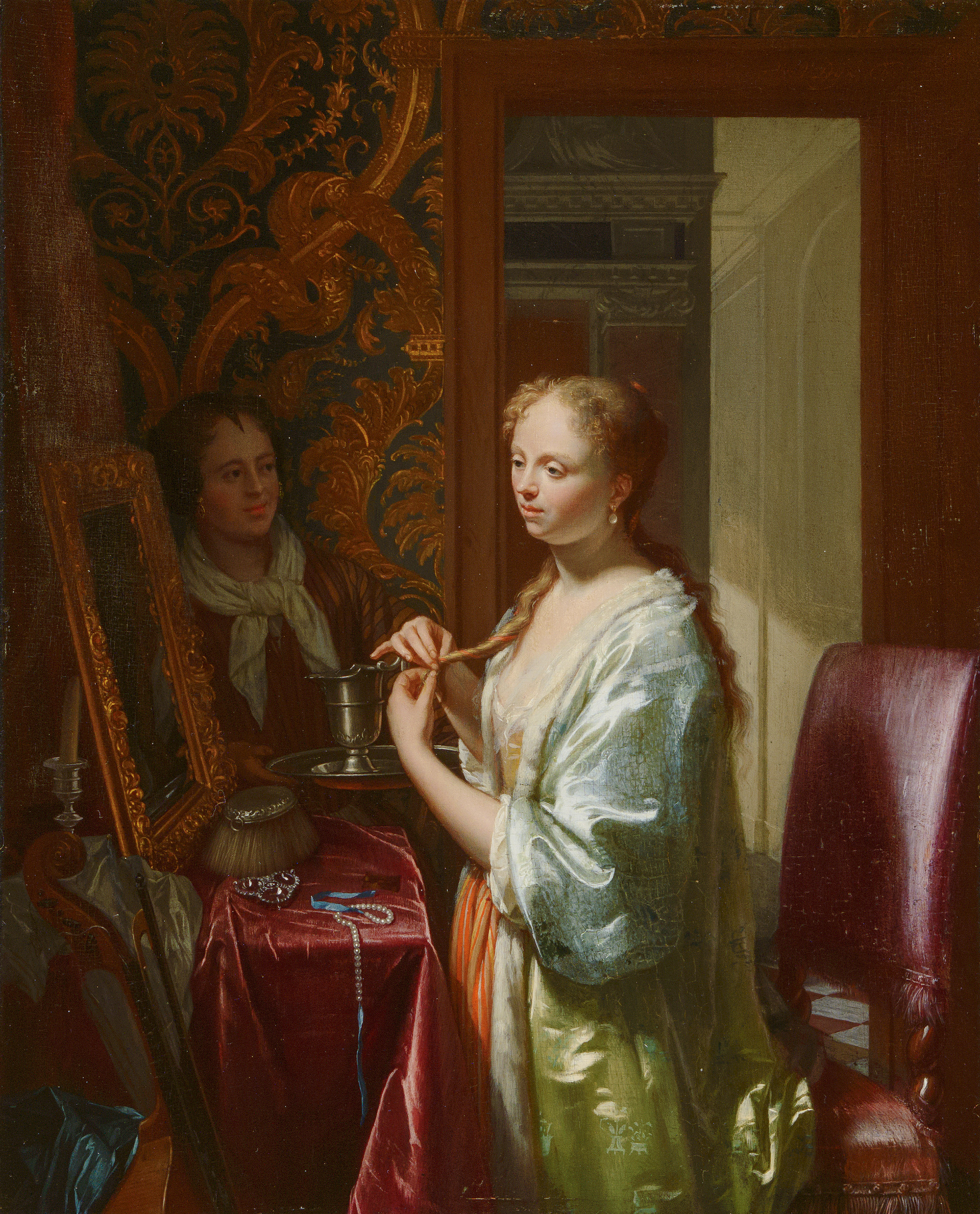 Philip van Dijk, Lady attending to her toilet