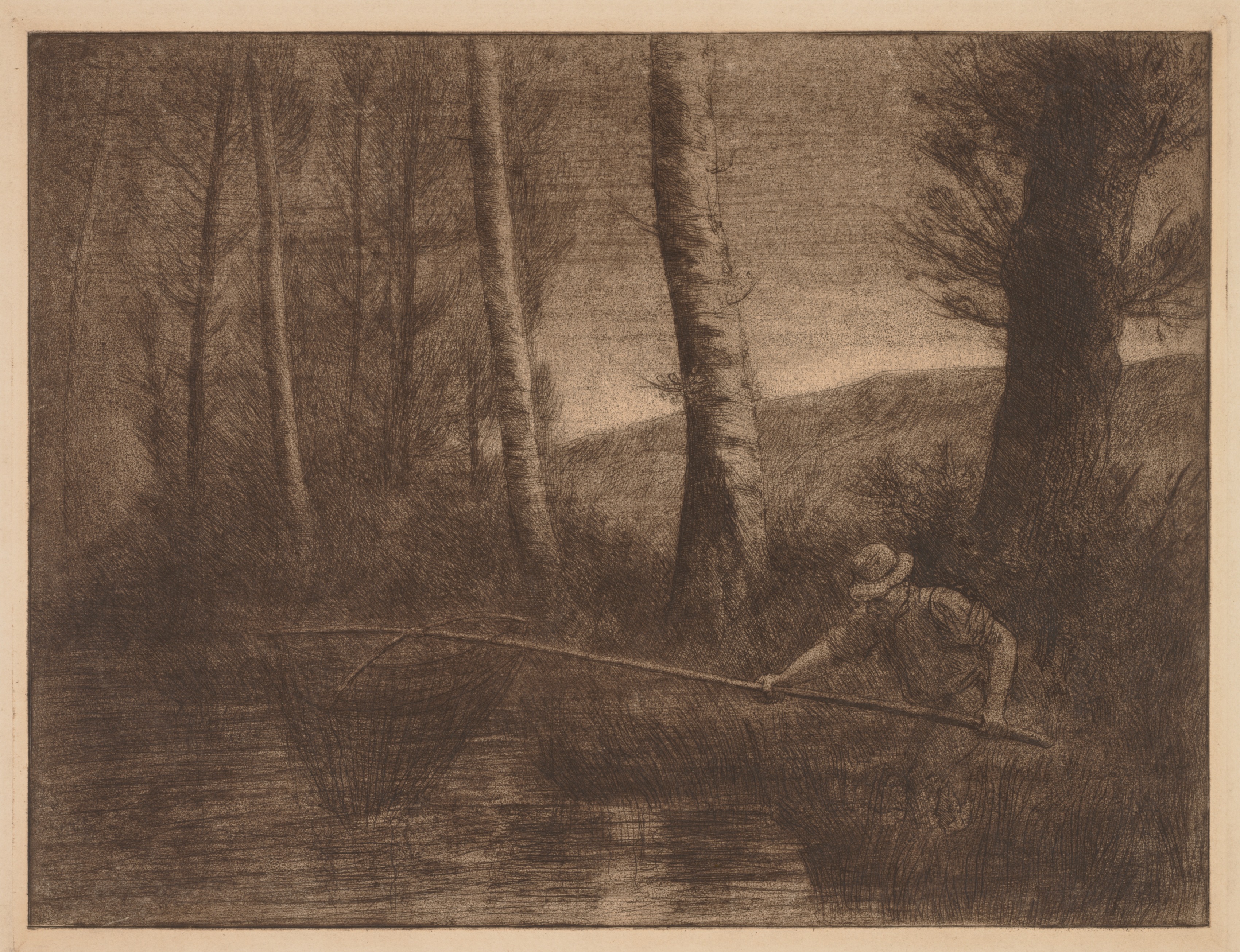 Alphonse Legros, The Fish in the Hoop Net
