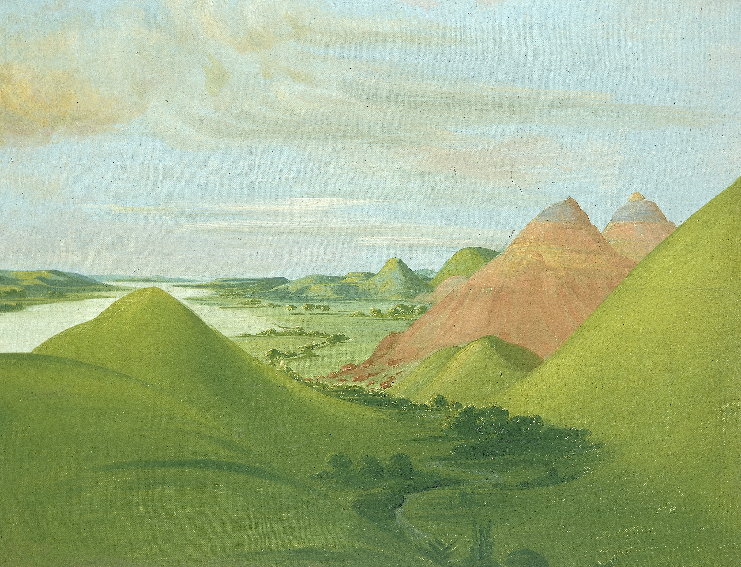 George Catlin, Iron Bluff, 1200 Miles above St. Louis