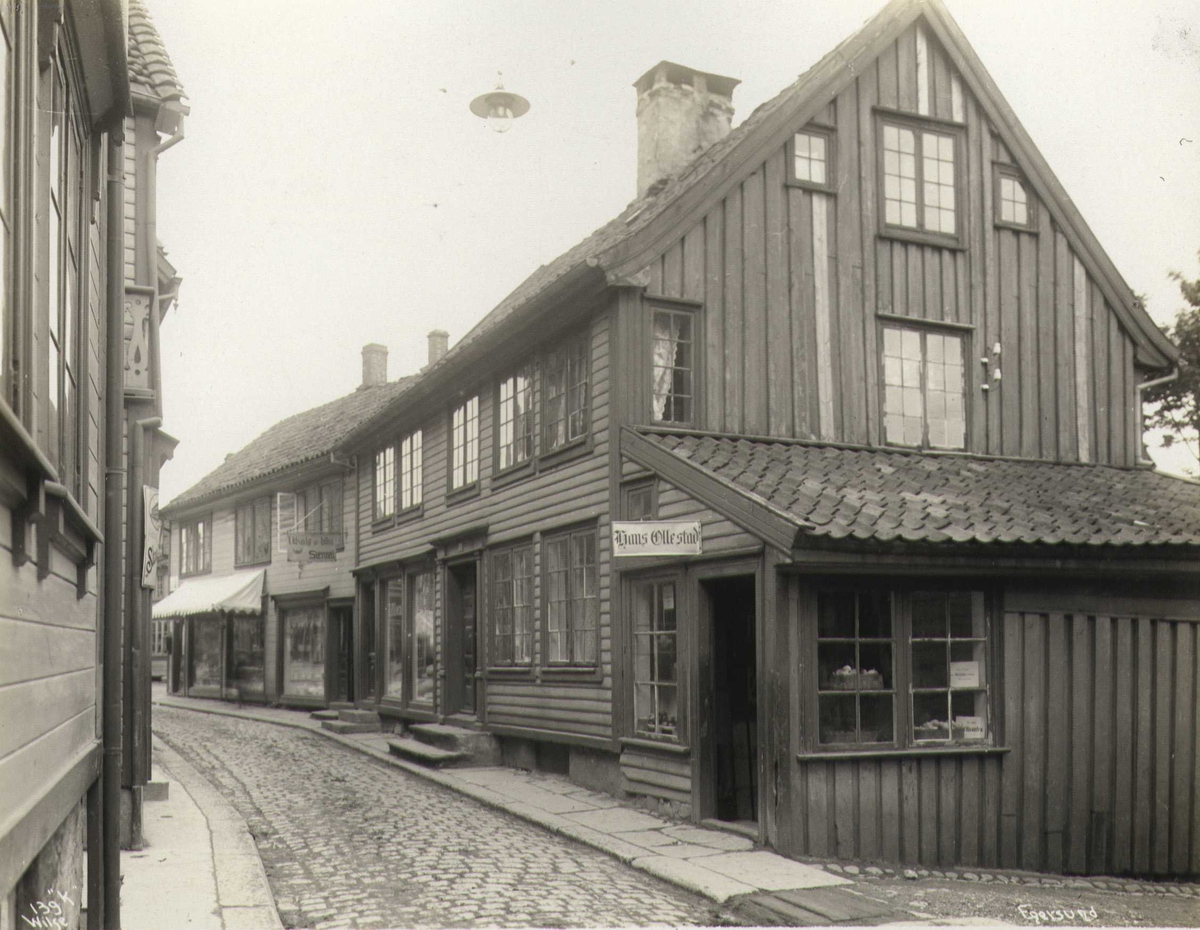 Anders Beer Wilse, Gateparti, Egersund, Eigersund, Rogaland. Fotografert 1912.