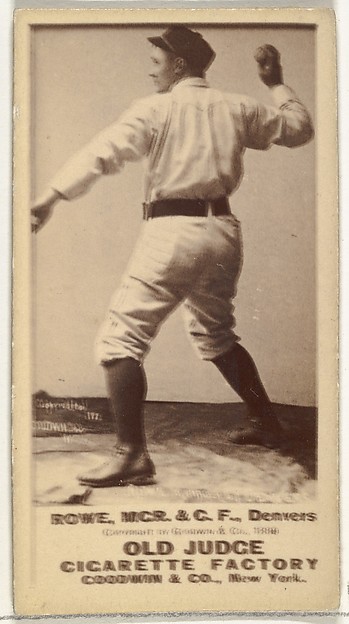 Goodwin & Company, David Elwood "Dave" Rowe, Manager and Center Field, Denver, from the Old Judge series (N172) for Old Judge Cigarettes