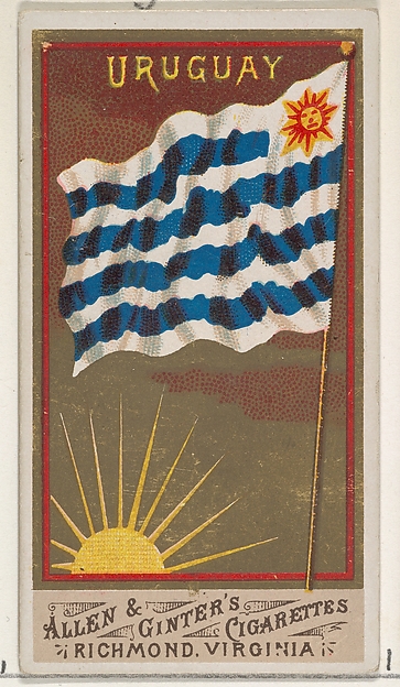 Allen & Ginter, Uruguay, from Flags of All Nations, Series 1 (N9) for Allen & Ginter Cigarettes Brands
