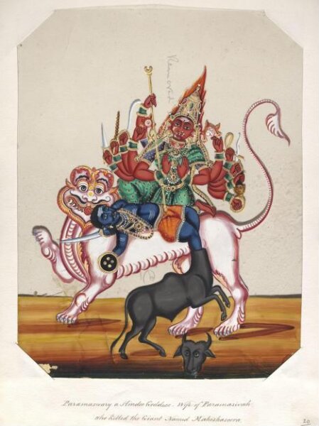 Unknown, One of twenty mica paintings depicting Hindu deities and festival processions with decorated cars.