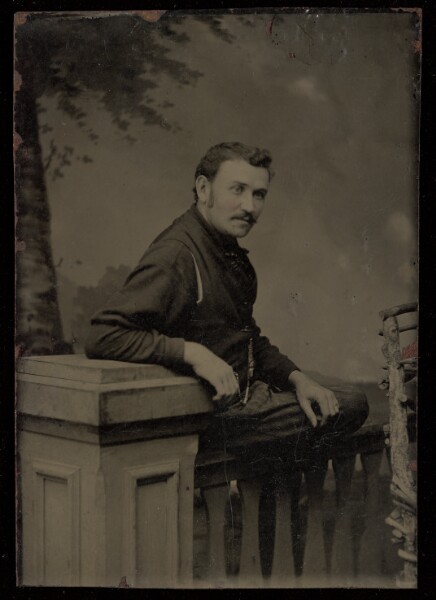 Unknown, [Unidentified man with moustache, seated]