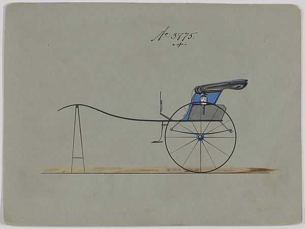Brewster & Co., Design for Dog Cart or 2 Wheeler, no. 3875
