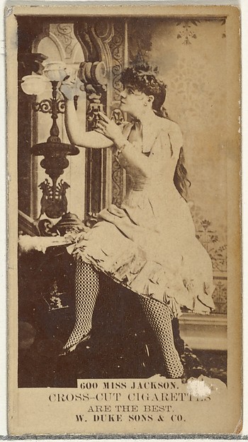 W. Duke, Sons & Co., Card Number 600, Miss Jackson, from the Actors and Actresses series (N145-3) issued by Duke Sons & Co. to promote Cross Cut Cigarettes