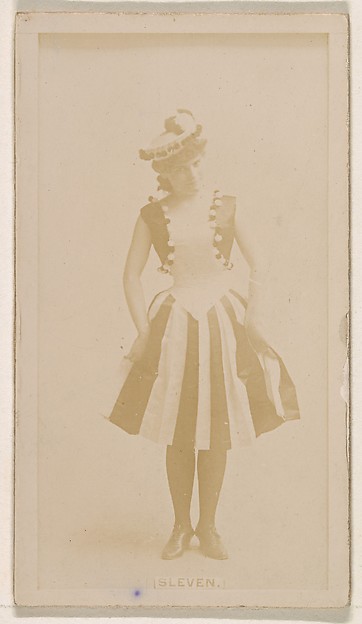 Kinney Brothers Tobacco Company, Miss Sleven, from the Actresses series (N245) issued by Kinney Brothers to promote Sweet Caporal Cigarettes