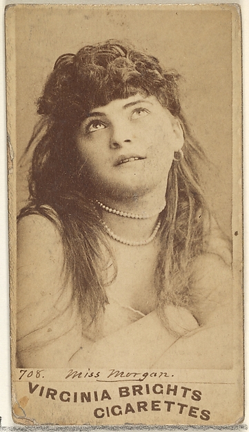 Allen & Ginter, Card 708, Miss Morgan, from the Actors and Actresses series (N45, Type 1) for Virginia Brights Cigarettes
