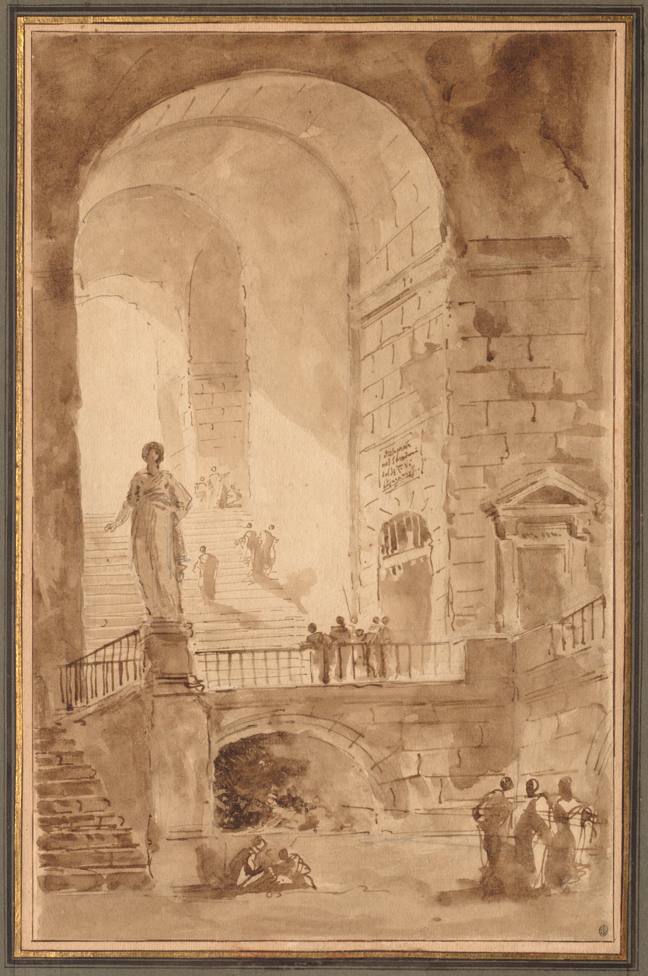 Hubert Robert, Vaulted Staircase