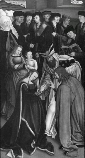 Bernhard Strigel, betrothal of Maria with the founder