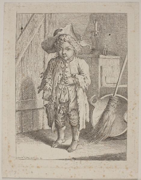 Daniel Nikolaus Chodowiecki, Tiggerdrengen ved døren (Derselbe Betteljunge bei dem Thorwege)