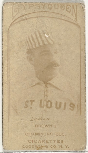 Goodwin & Company, Arlie Latham, 3rd Base, St. Louis Browns, from the Old Judge series (N172) for Old Judge Cigarettes