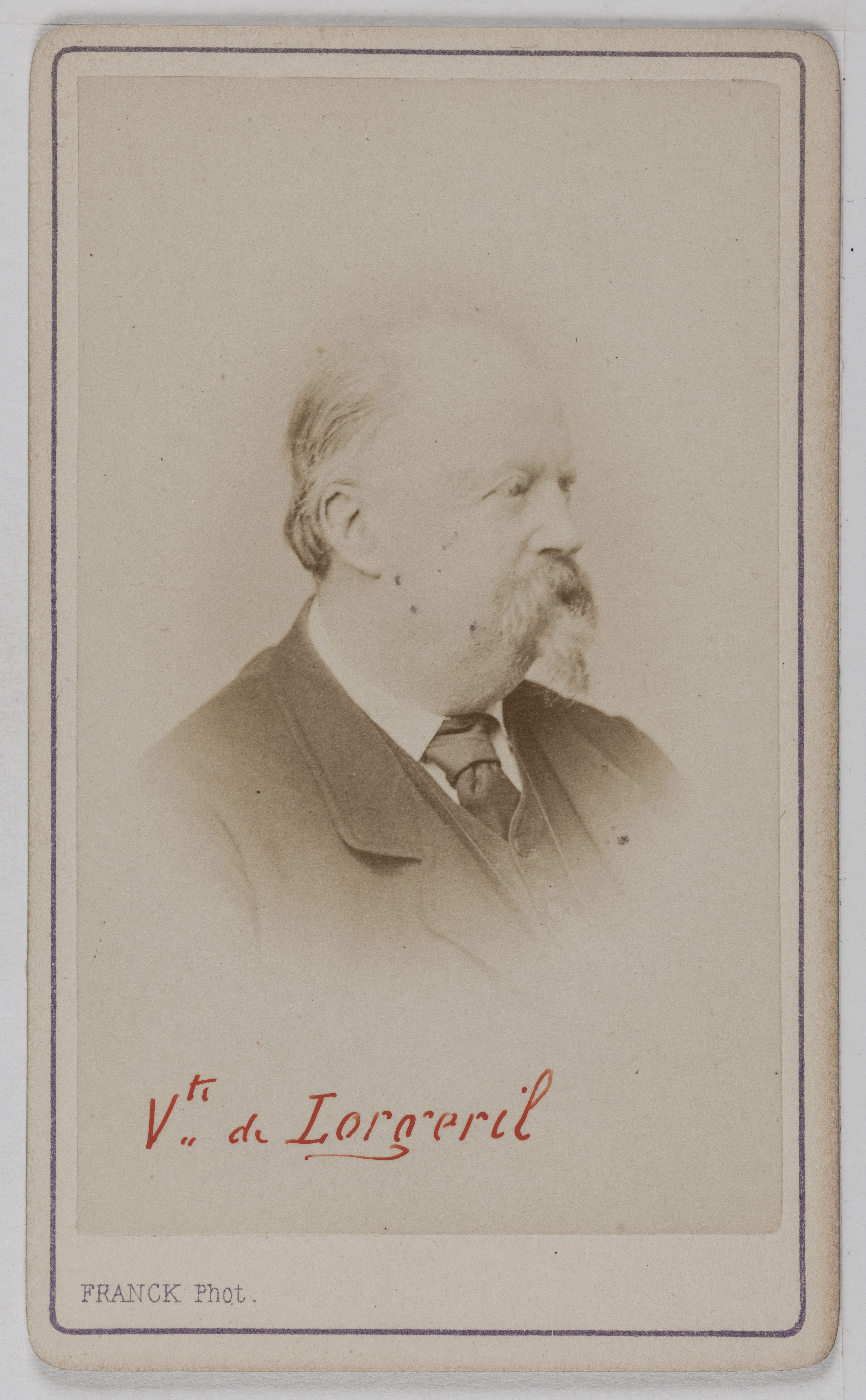 Franck, Portrait du Vicomte de Lorgeril Hippolyte Louis, (littérateur, homme politique)