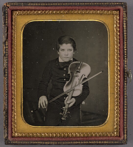 Unknown, [Portrait of a Seated Boy with a Violin]