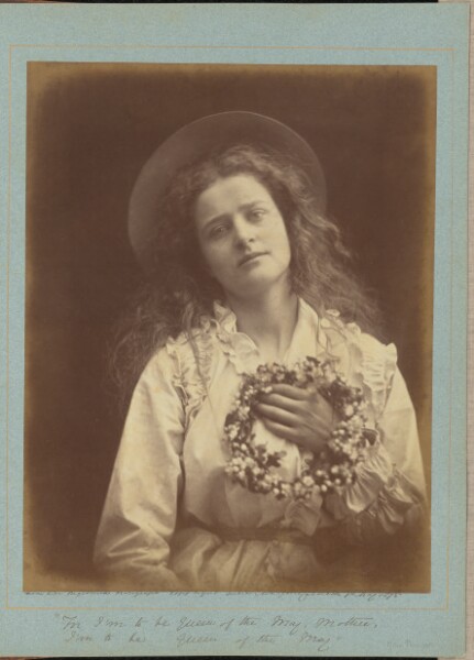 Julia Margaret Cameron, "For I'm to be Queen of the May, Mother, I'm to be Queen of the May"