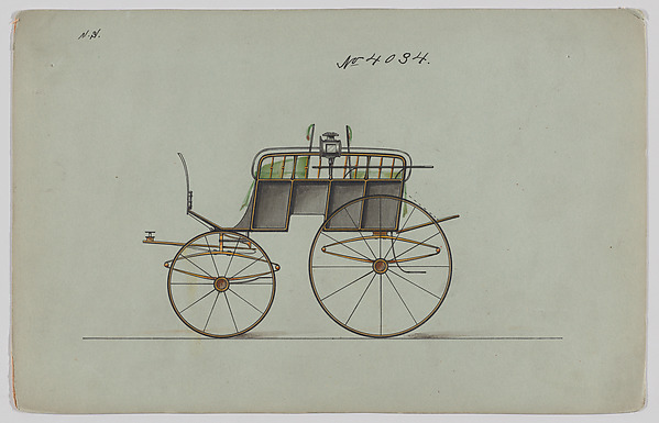 Brewster & Co., Design for Dos-a-dos Phaeton, no. 4034