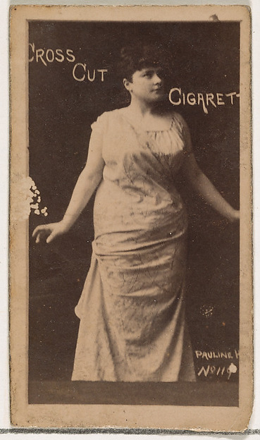W. Duke, Sons & Co., Card Number 119, Pauline Hall, from the Actors and Actresses series (N145-1) issued by Duke Sons & Co. to promote Cross Cut Cigarettes