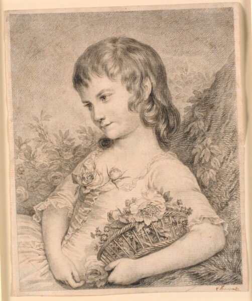 J.F. Clemens, Lille pige med en blomsterkurv (Octavie Diodati)