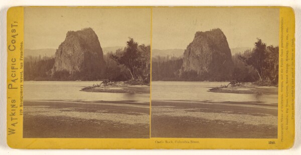 Carleton Watkins, Castle Rock, Columbia River.