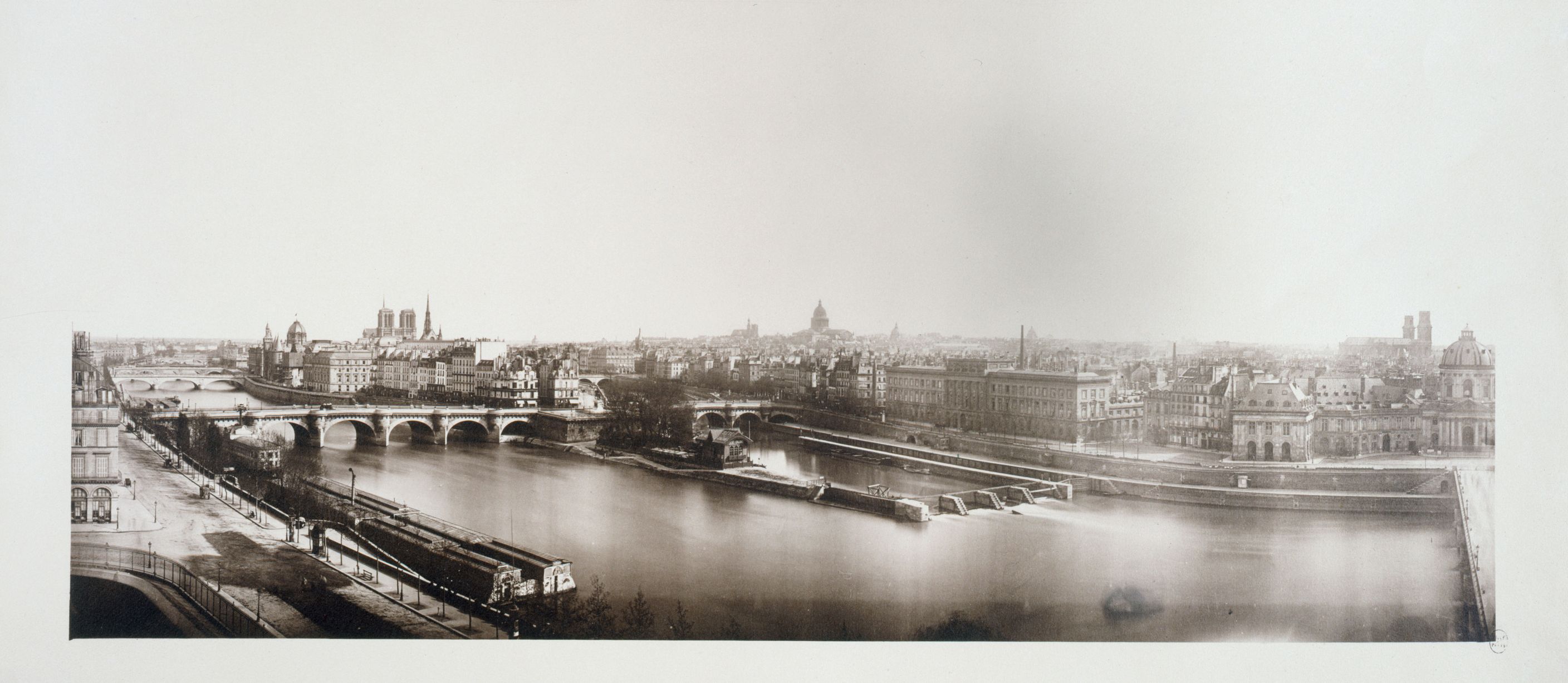 Anonyme, Panorama pris du Louvre, 1er, 4ème et 6ème arrondissements, Paris.