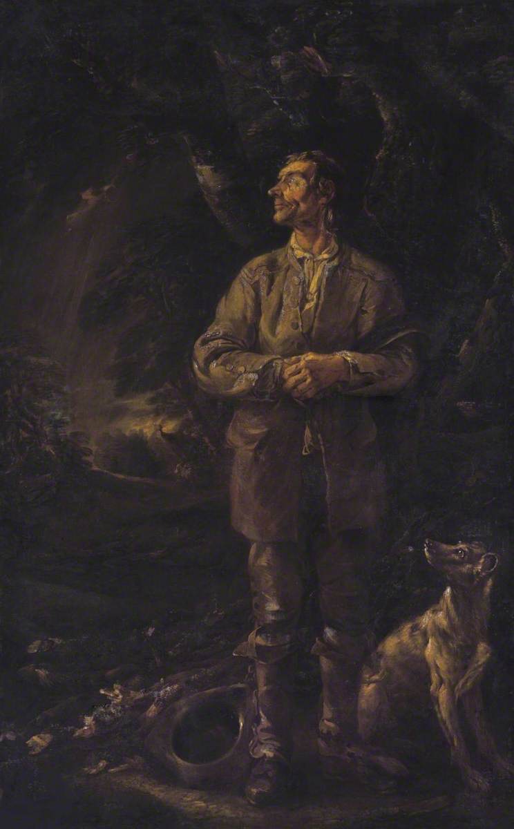 Thomas Barker, The Woodman and his Dog in a Storm