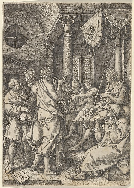 Heinrich Aldegrever, Daniel Cross-Examining the Elders, from "The Story of Susanna"