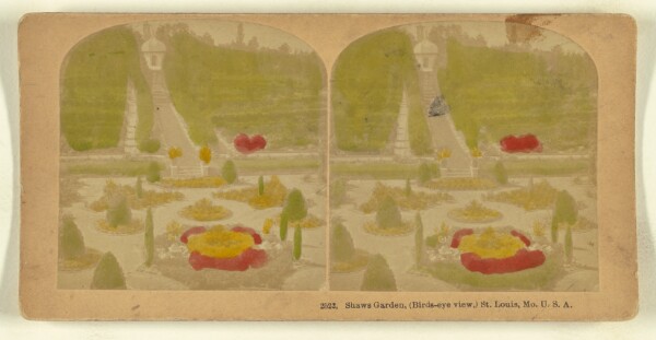 Benjamin West Kilburn, Shaws Garden, (Birds-eye view,) St. Louis, Mo. U.S.A.