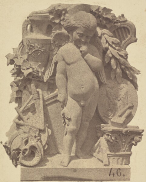 Édouard Baldus, ["L'Art grec", Sculpture by Charles Edouard Elmerich, Decoration of the Louvre, Paris]