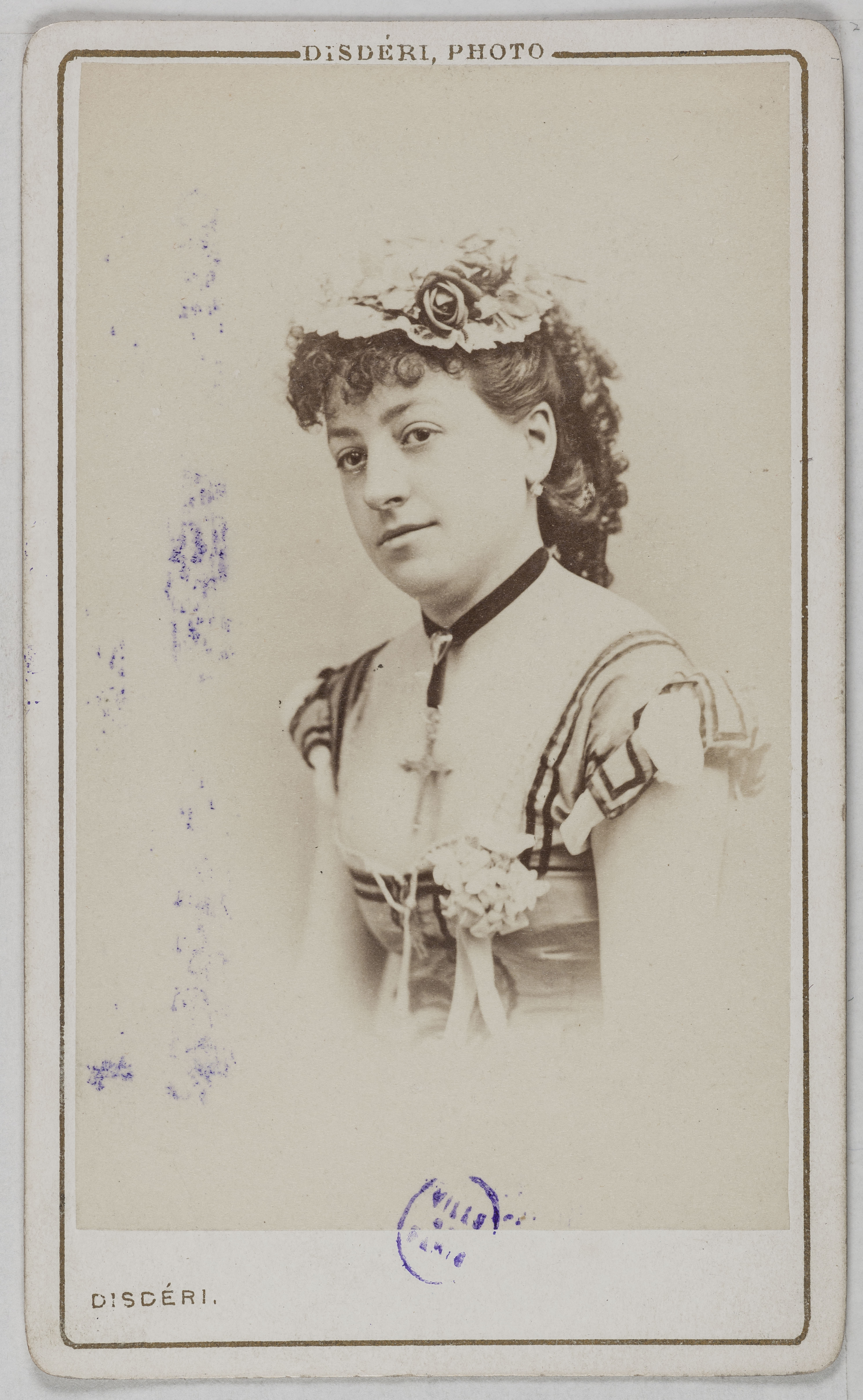 André-Adolphe-Eugène Disdéri, Portrait de Jenny (Mme Abeille ?), (actrice)