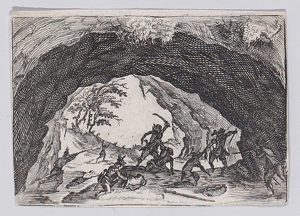 Anonymous, Reverse Copy of La Caverne de Brigands (The Cave of Thieves), from "Les Caprices"