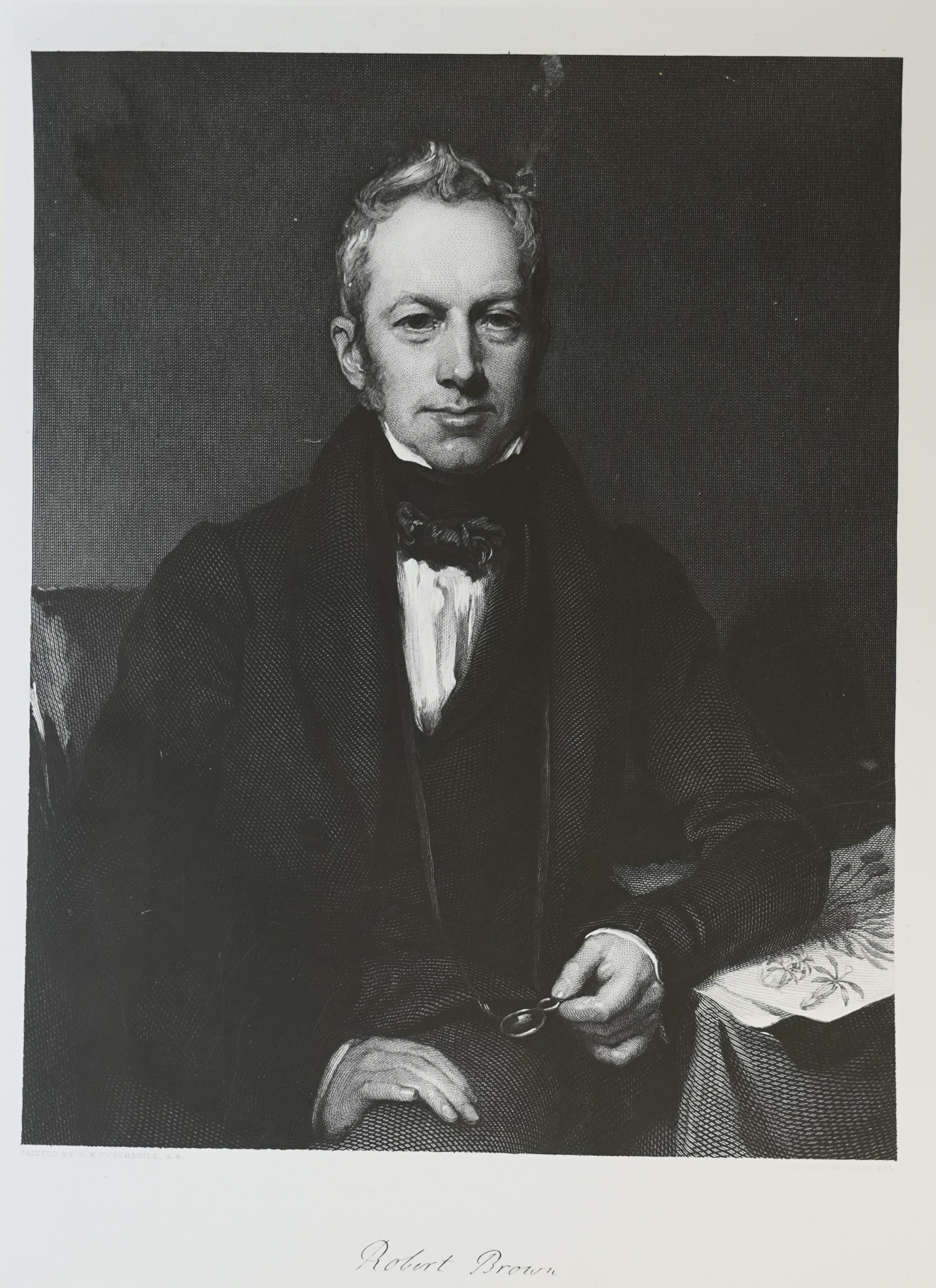Unknown artist, Fotoreproduktion eines Porträts von Robert Brown