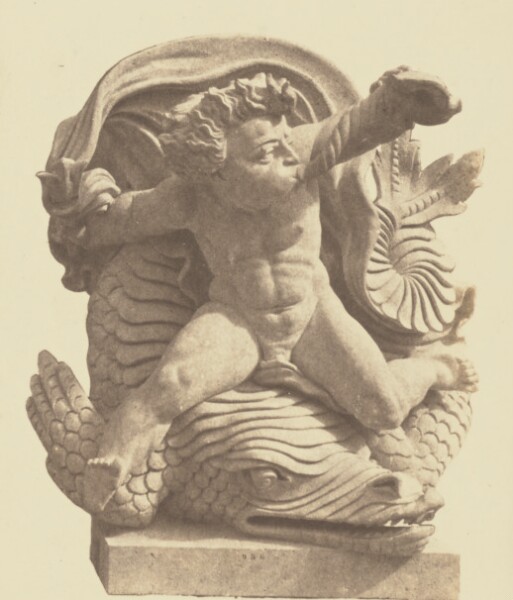 Édouard Baldus, ["La Mer", Sculpture by Ernest Christophe, Decoration of the Louvre, Paris]