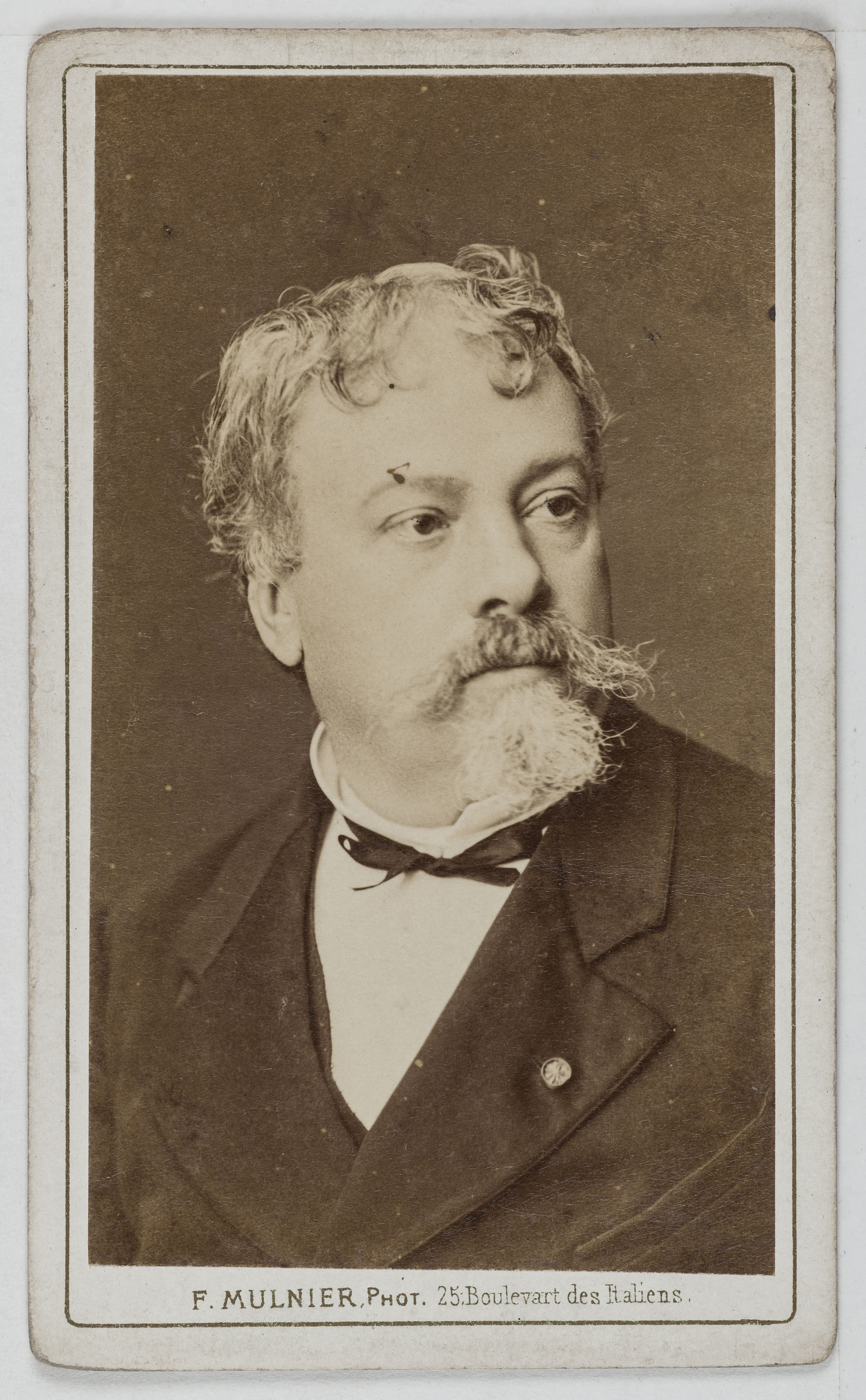 Ferdinand Mulnier, Portrait d'Albert Pasini (1820-1899), peintre italien et lithographe.