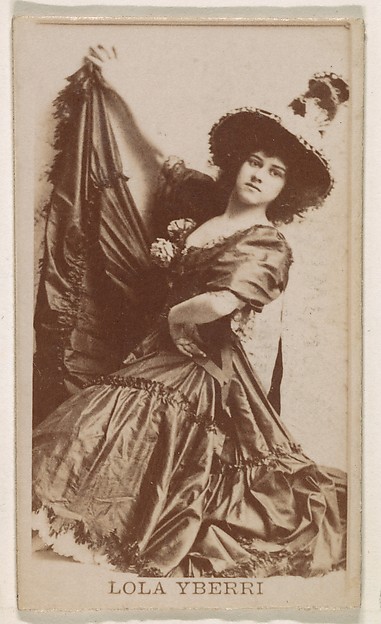 Kinney Brothers Tobacco Company, Lola Yberri, from the Actresses series (N245) issued by Kinney Brothers to promote Sweet Caporal Cigarettes