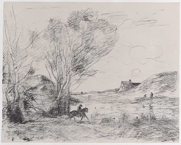 Camille Corot, The Rider in the Reeds (Le Cavalier dans les roseaux)
