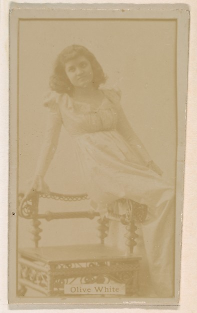 Kinney Brothers Tobacco Company, Olive White, from the Actresses series (N245) issued by Kinney Brothers to promote Sweet Caporal Cigarettes