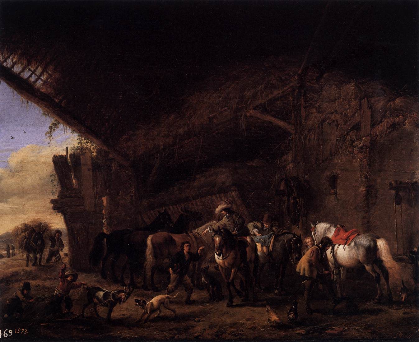 Philips Wouwerman, Departure from the Inn