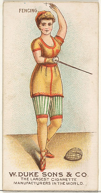 W. Duke, Sons & Co., Fencing, from the Gymnastic Exercises series (N77) for Duke brand cigarettes